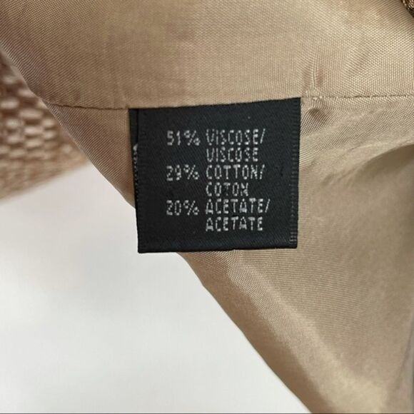 Lafayette 148 Crop Blazer Brown Print Size 18 - Picture 10 of 11